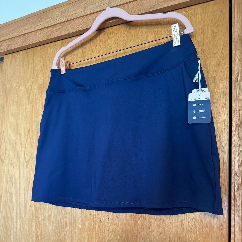 NWT TOMMY BAHAMA GOLF SKORT LARGE NAVY BLUE